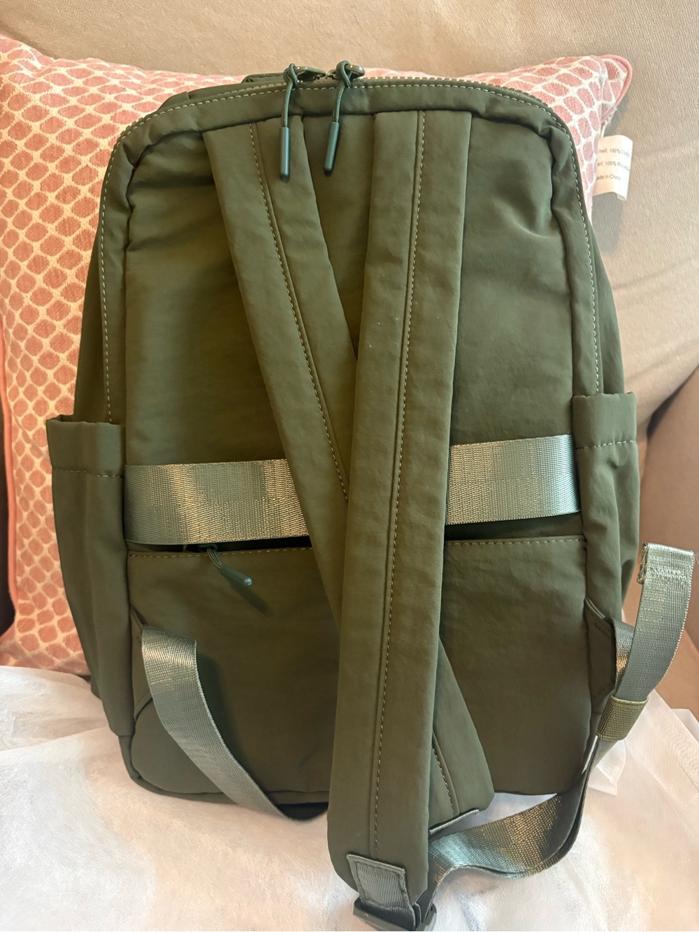 Olive Green Emmafy Backpack - Picture 2 of 5